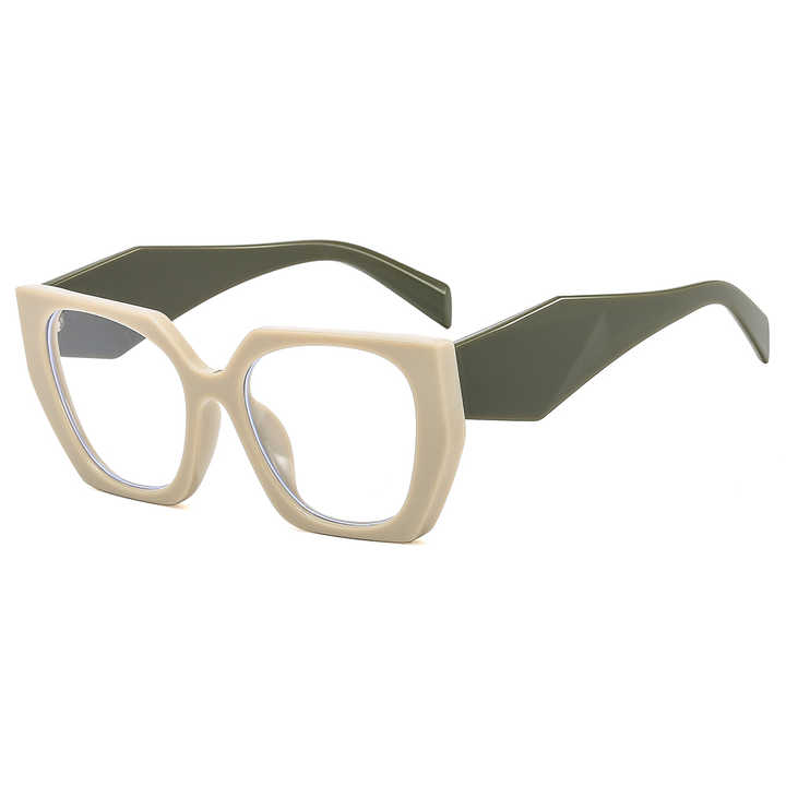 Women's Glasses, Candy Color Polygon Anti-Blue Light Classic New Fashion Transparent Plastic Glasses, Women's Glasses