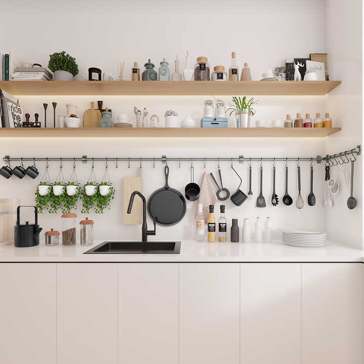 Modern Kitchen Wall Mounted Tools-رفوف تخزين