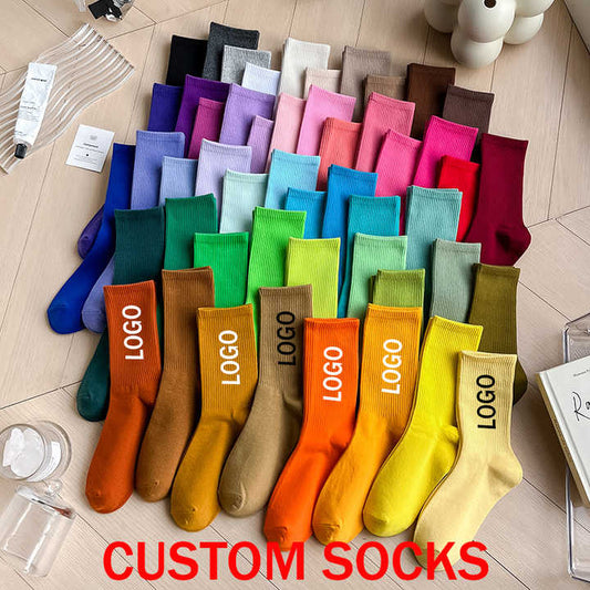 High quality combed cotton crew socks.