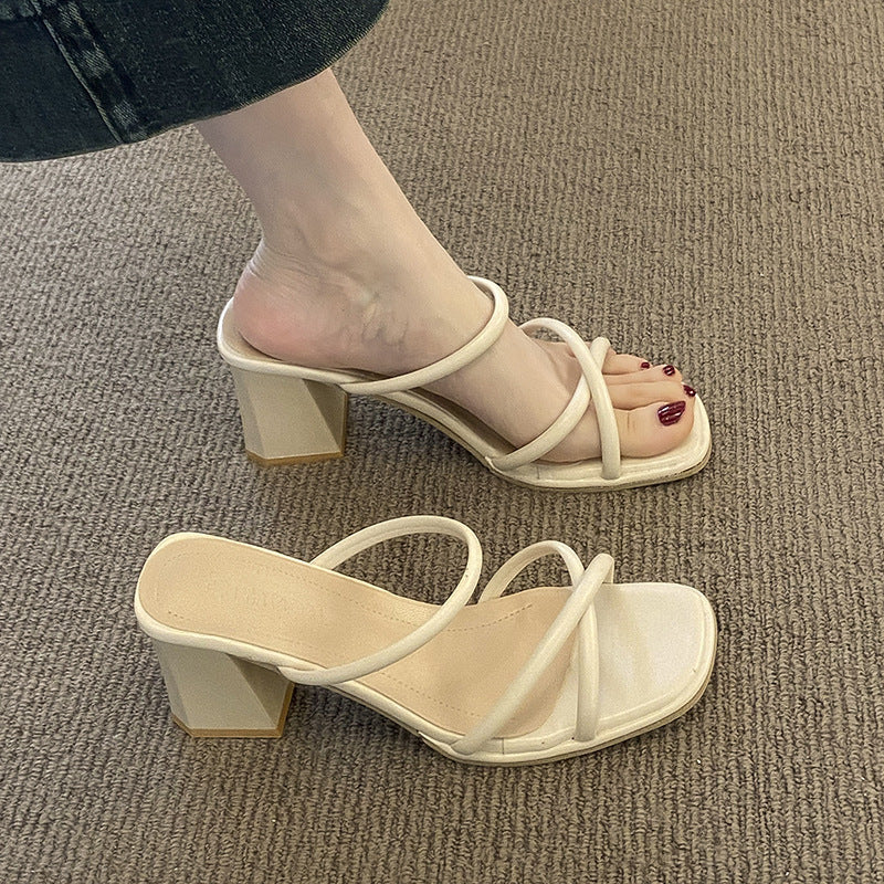 open toe summer heel