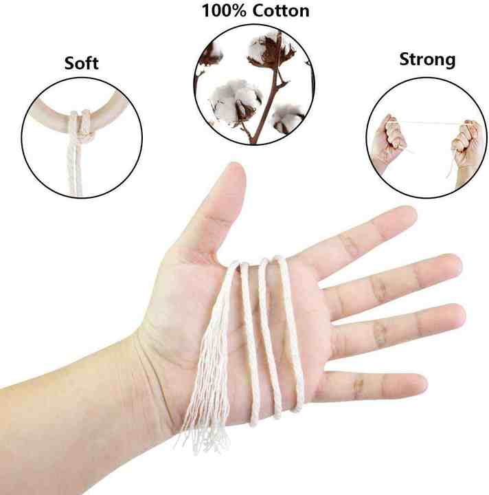 Natural macrame rope