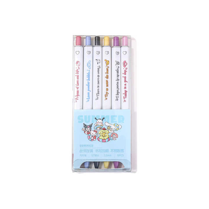 قلم سانريو مربع - Sanrio Square Press Pen Slogan