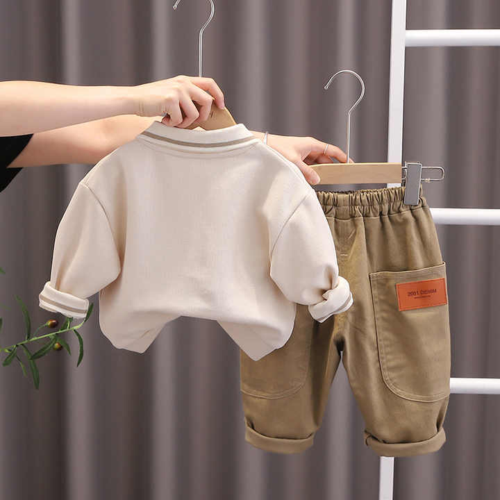 بنطلون اولاد  ملابس أطفال بلونين من كنزات ثقيلة