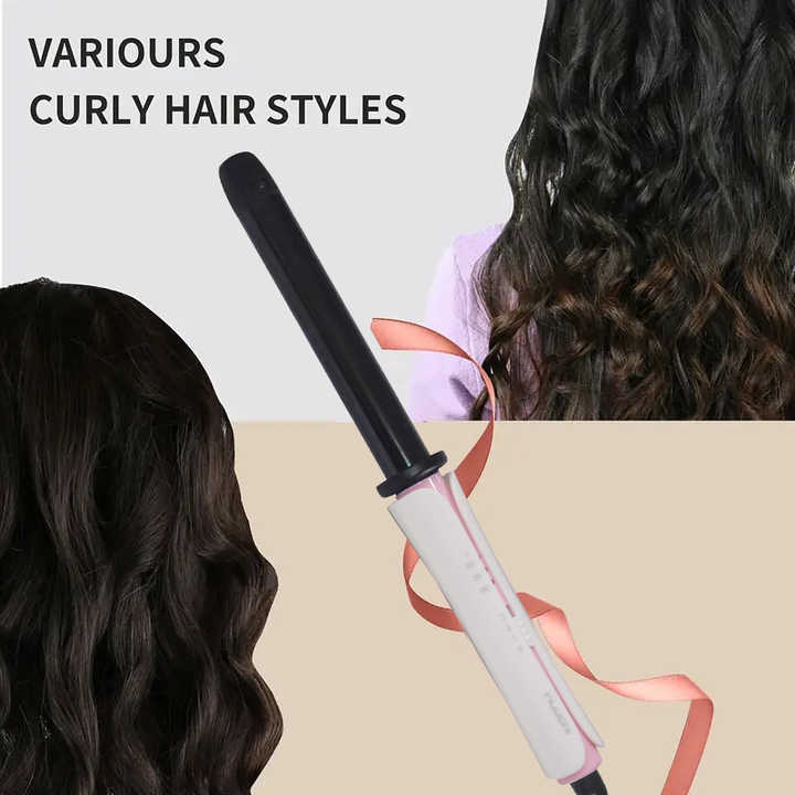مكواة تجعيد الشعر ذات الأسطوانة الطويلة . Factory Private Mode Long Barrel Curling Iron, LED