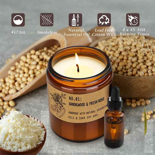 شموع كبيرة برائحة الصويا - مرطبات عطريه