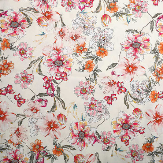 Digital Printing Fabrics Floral Cotton
