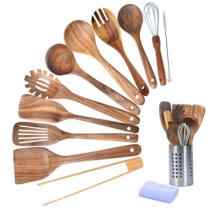 Hot Sale Teak Wood Non-Stick Kitchen-Cookware Set