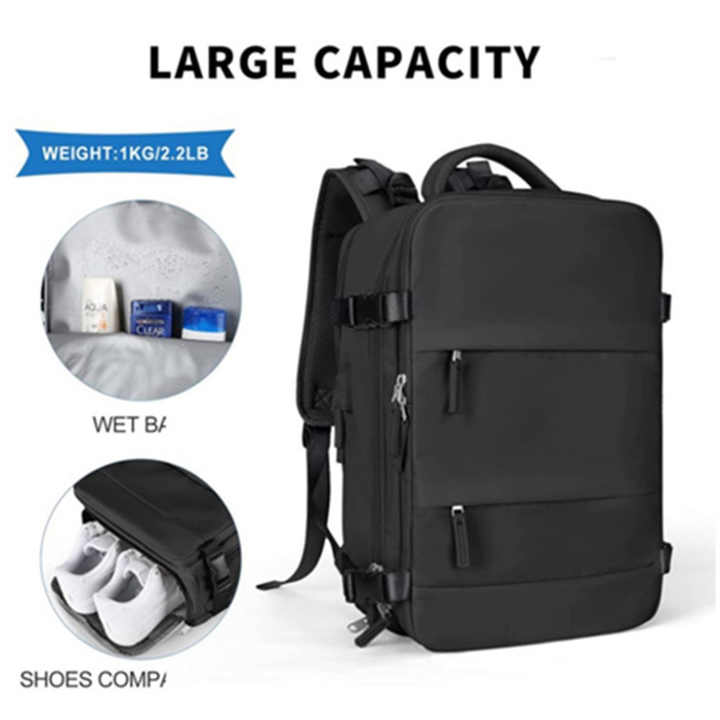 New Small Backpack Double Zipper USB Port Backpack