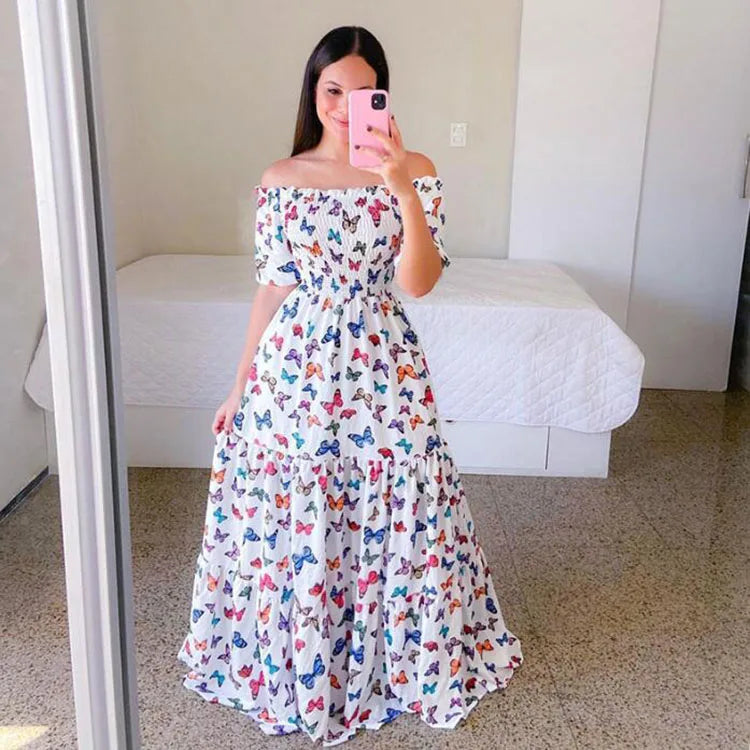 Women's off-shoulder summer dress