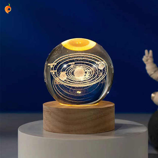 High Quality Polished Oak Wood LED Night Light