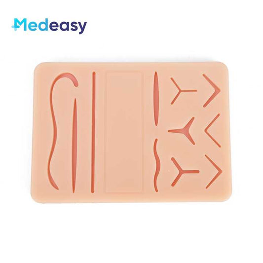 خياطة مع 11 جروح مقطوعة مسبقًا وشبكة تحت اسعافات اوليه