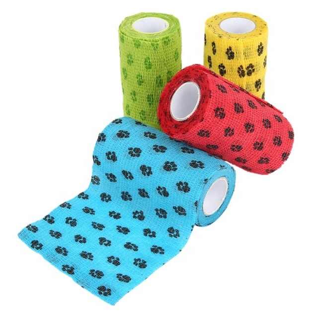 Wrap, cohesive bandages for veterinary wrapping