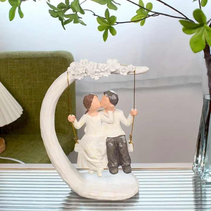 Romantic Kissing Couple Swing