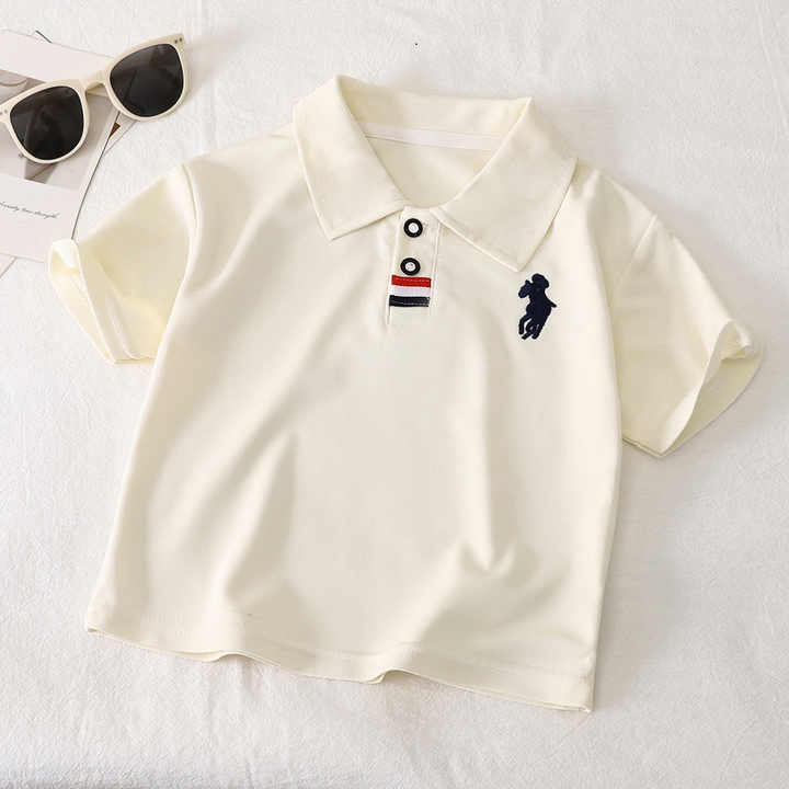 قميص بولو للأطفال بأكمام قصيرة 2025 صيف . New Summer Boys Short Sleeve Polo Shirt Infant