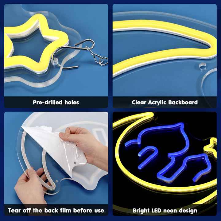 لافتة نيون رمضانية ديكور