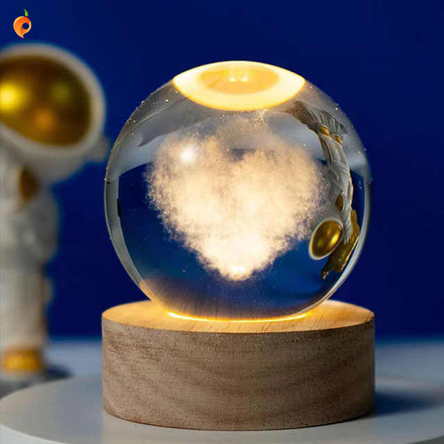 High Quality Polished Oak Wood LED Night Light