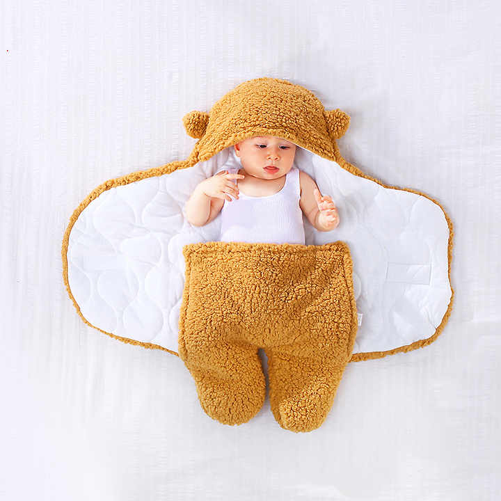 Songmai لطيف الدب الوليد قماش للف الرضع طفل لينة أفخم تلقي بطانية ، شيربا الحملان بطانية صوف Songmai Cute Bear Newborn Swaddle Blanket Baby Soft Plush Receiving Blanket, Sherpa Lamb Fleece Blanket