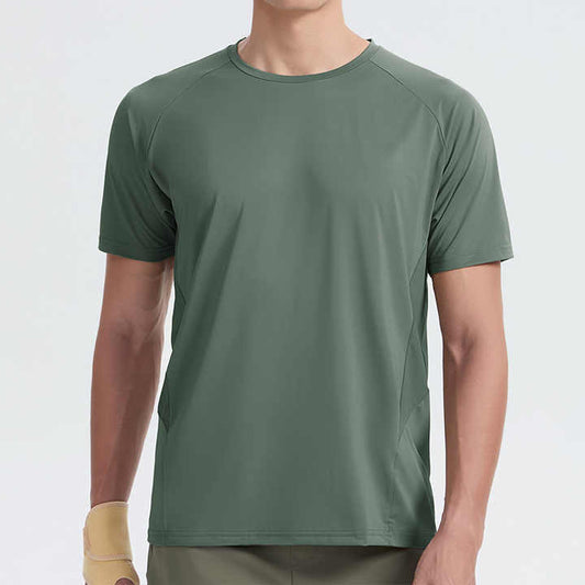 تي شيرت رجالي صيفي مخصص بأكمام قصيرة . Men's Summer Custom Short Sleeve Workout