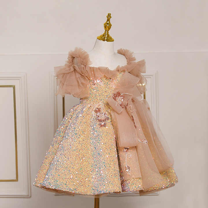 Big Girl Dresses for Evening Banquet - فستان نوم فاخر للأطفال لحفلات الأطفال