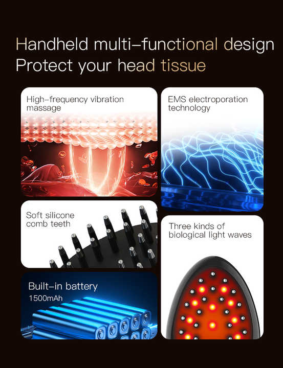 Best Portable Hairbrush Applicator Liquid Dispensing Essential Oil Device Massage Comb