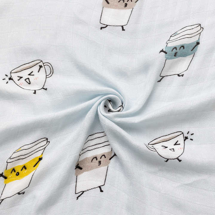 Muslintree Wholesale Cute Printed Baby Swaddle Bamboo. بطانية أطفال مطبوعة لطيفة من Muslintree للبيع بالجملة