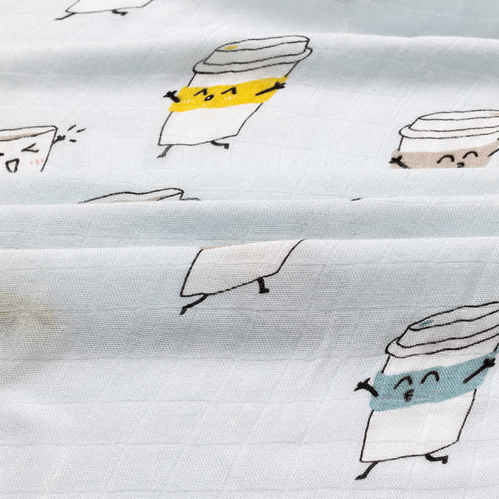 Muslintree Wholesale Cute Printed Baby Swaddle Bamboo. بطانية أطفال مطبوعة لطيفة من Muslintree للبيع بالجملة