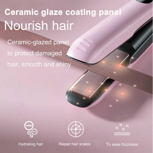 Hywestger Fast Heating Cordless Electric Hair Straightener Brush.