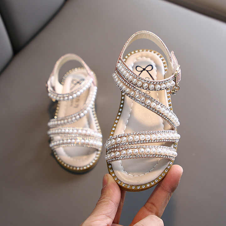 Girls' pearl sandals