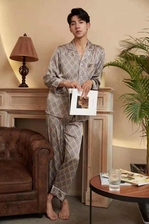 ملابس نوم رجالي, بيجامات رجالي صيفية فاخرة . Men's Sleepwear, Luxury Summer Men's