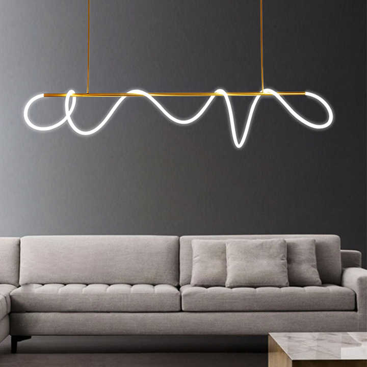 مصباح حائطي ثريا خطية من جل السيليكا بتصميم . Silica Gel Linear Chandelier Wall Lamp
