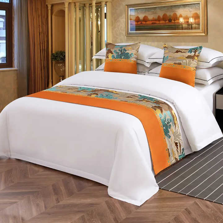 Luxury Cotton Queen King Size Bed Sheet Set and