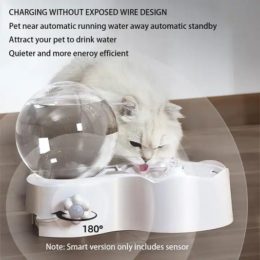 Automatic Gravity Pet Automatic Transparent Visual Fountain for Cats Smart Induction - Pet Accessories