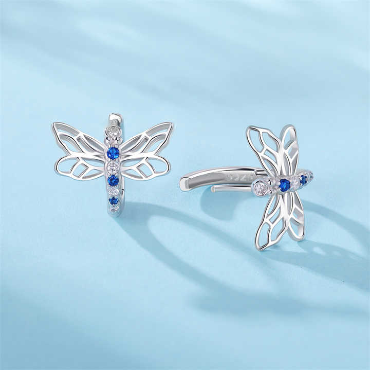 Silver butterfly earrings