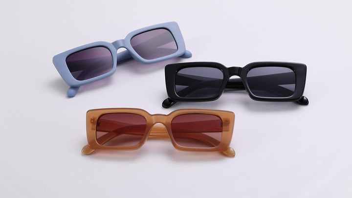 Square Frame Sunglasses-حماية من الأشعة فوق البنفسجية فئة 3، نظارات شمسية نسائية
