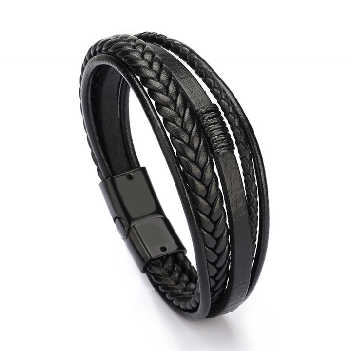 Fashion Leather Bracelets for Men, Braided Rope Bracelets.