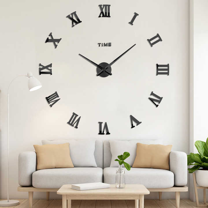 Large 3D Digital Wall Clock - 3