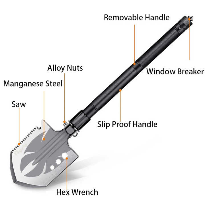 Multifunctional Shovel for Camping and Outdoor.