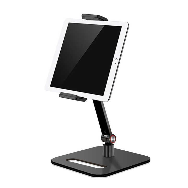 Solid Thick Plate Base Waterproof Mobile Phone Holder 360 Rotating Any Angle Adjustment Metal PC Stand