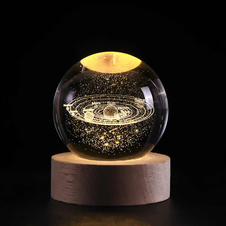 Galaxy Crystal Ball Decorative كرة بلورية للنظام الشمسي-