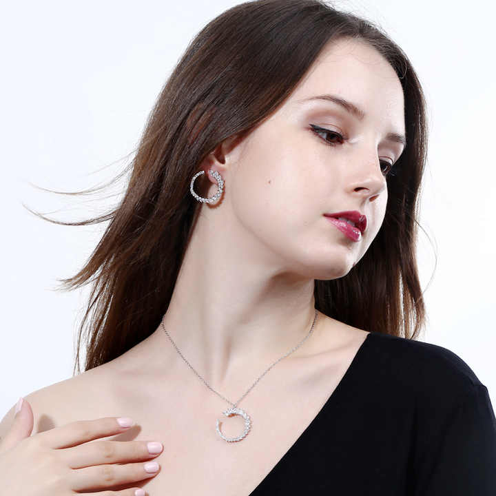 Leaf Earrings and Necklace