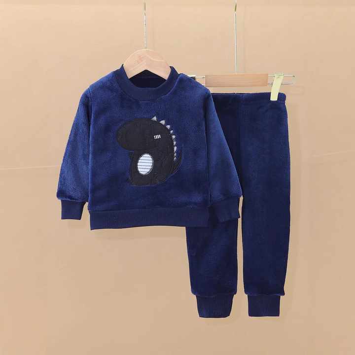 بنطلون اولاد  بيجامات صوفية بدلة منزلية