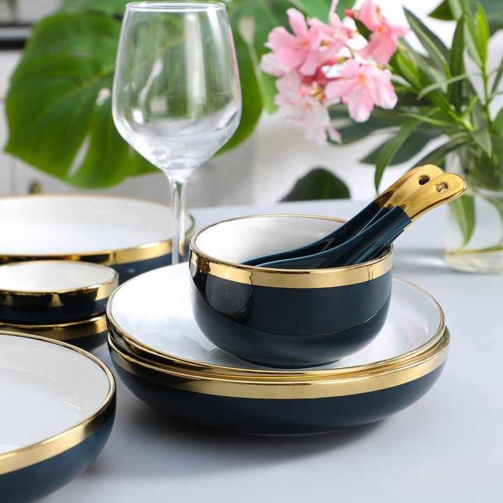 مجموعة عشاء الأوروبي بالجملة أطباق سيراميك أواني الطعام European dinner set wholesale ceramic plates dinnerware