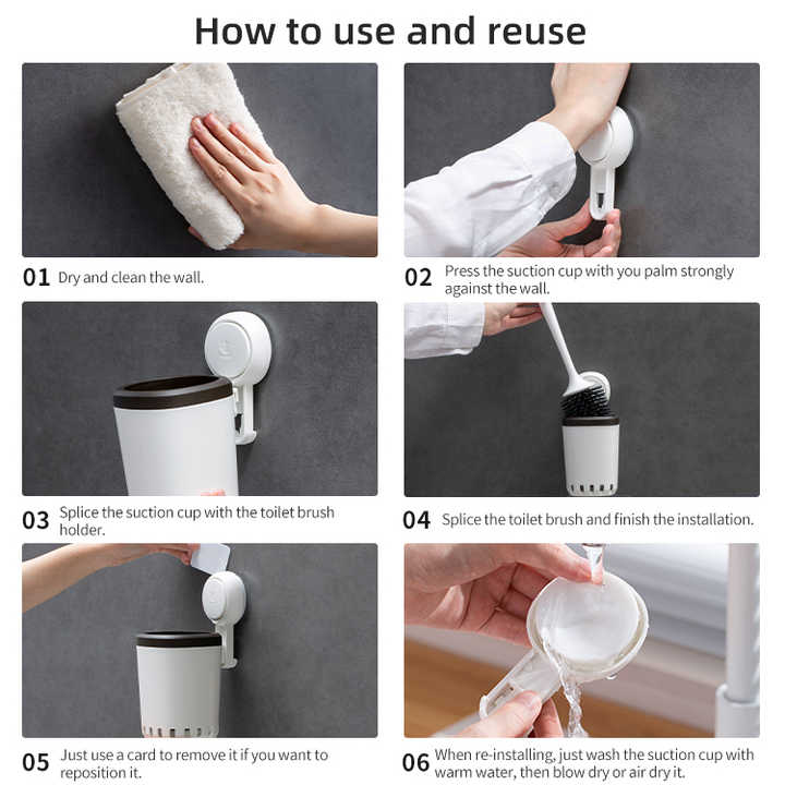 Bathroom Accessories Silicone Toilet Brush