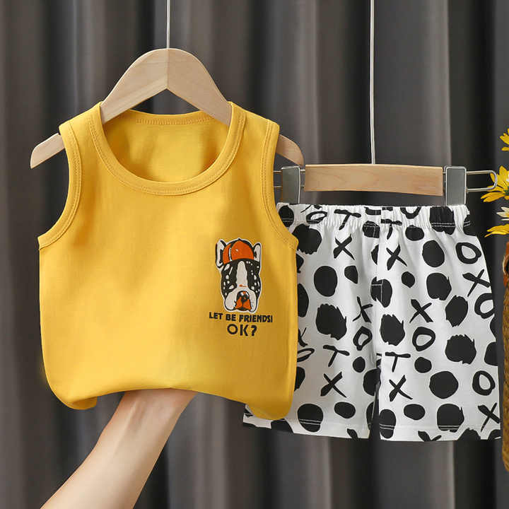 الأطفال الصيف القطن الخالص جديد أكمام الفتيان . Children's summer pure cotton new sleeve boys' summer