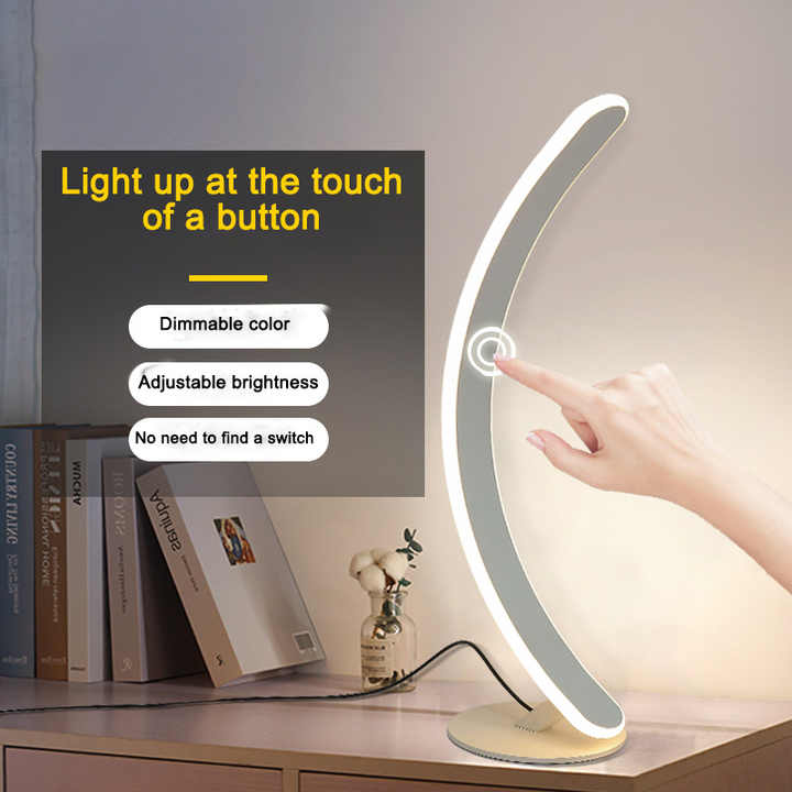 curved table lamp