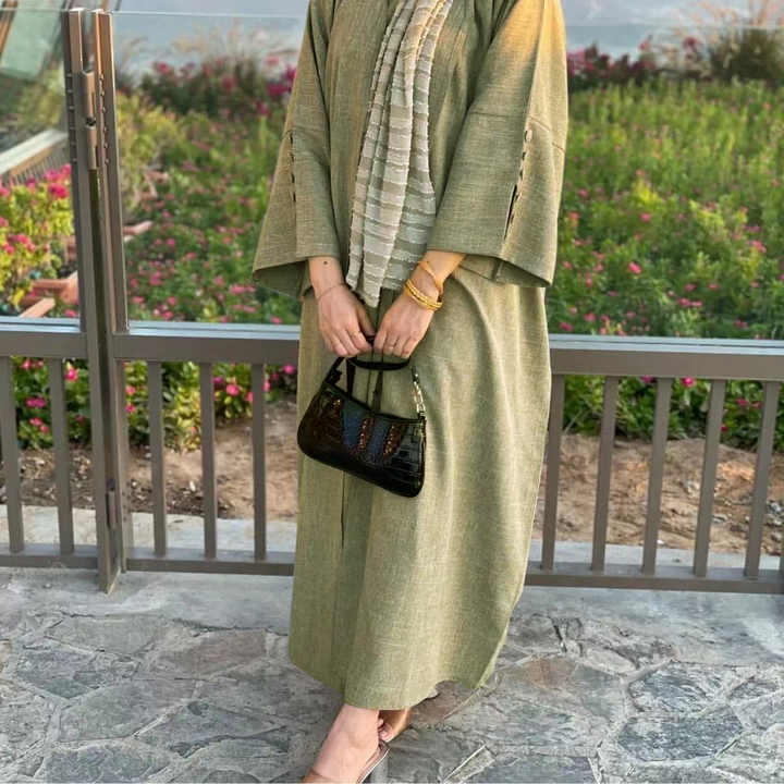 Colorful abaya kimono