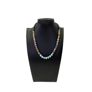 Choker with Link Chain Popular Jewelry Giftقلادة نسائية عصرية من الخرز الملون-
