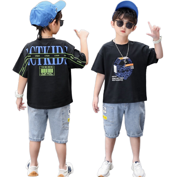Summer Fashion Bamboo Baby Boy Clothes Sets.