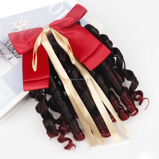 Hair Accessories Kids Accessories Ponytail Clip with Bow Hair Wig