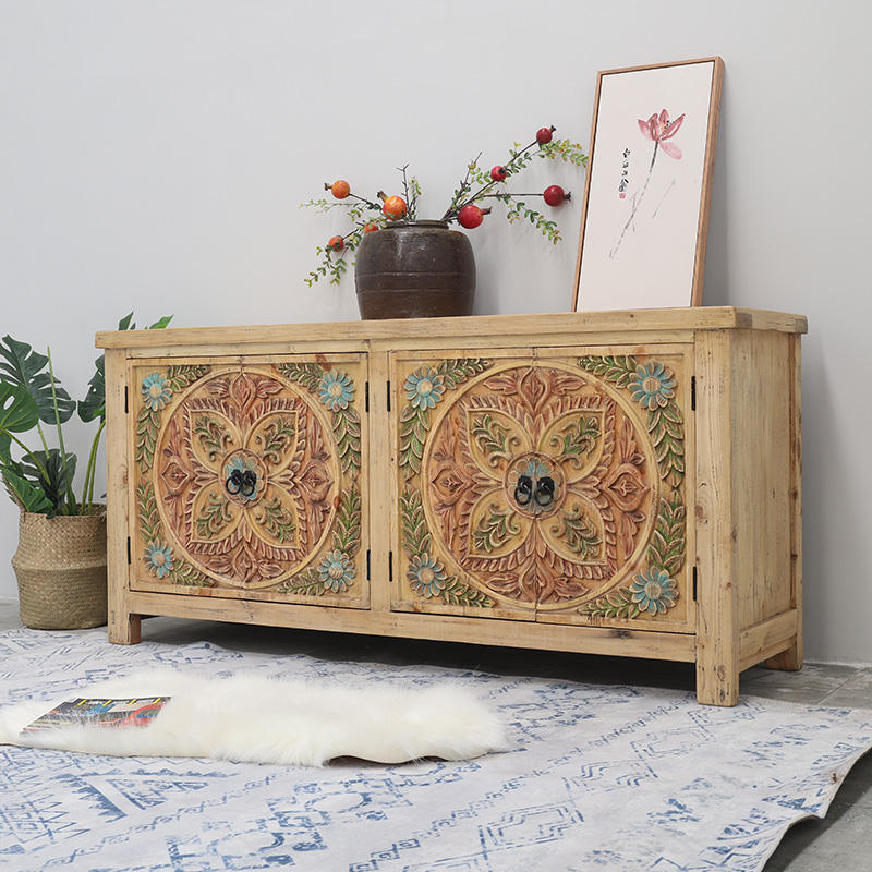 Carved wooden cabinet